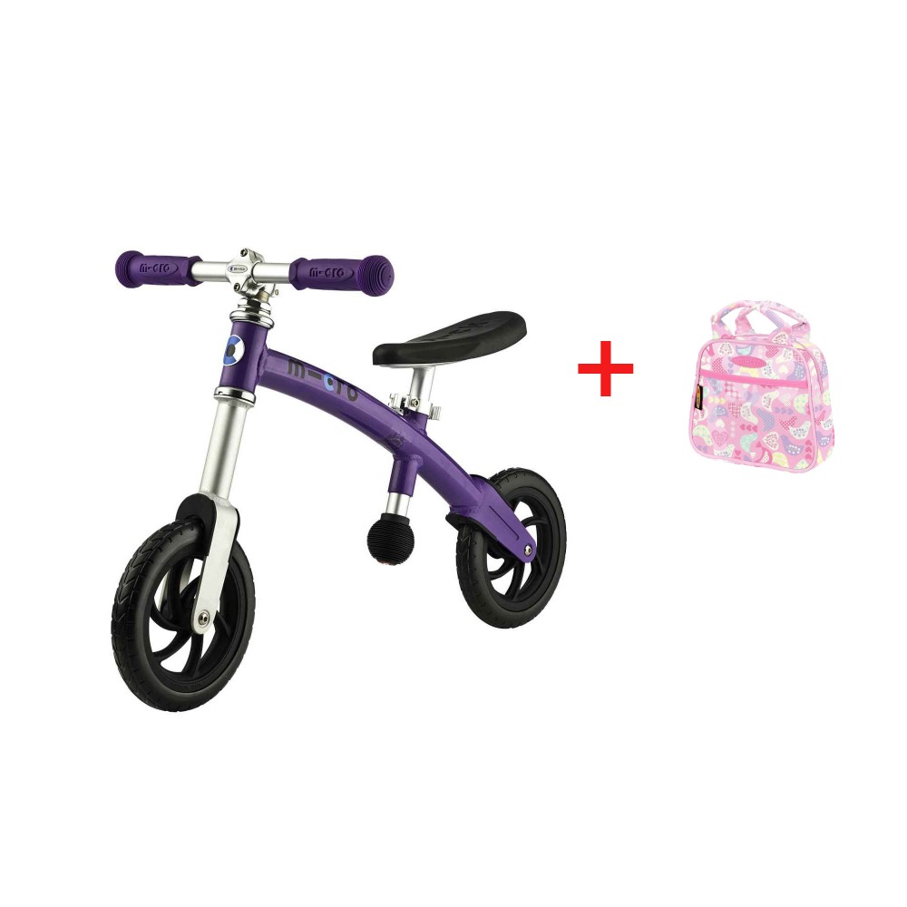 Odrážedlo Micro G-Bike+ light purple + kabelka Birdie