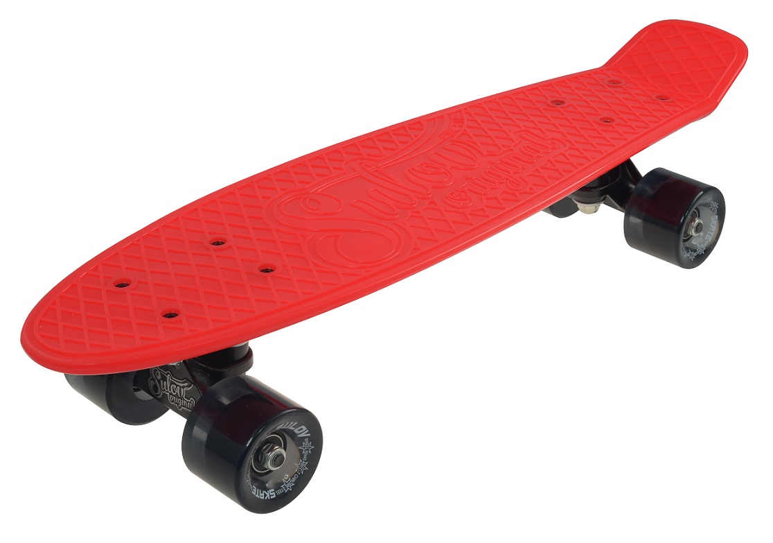 Penny board 22" Sulov Retro Venice červeno-tr.černý