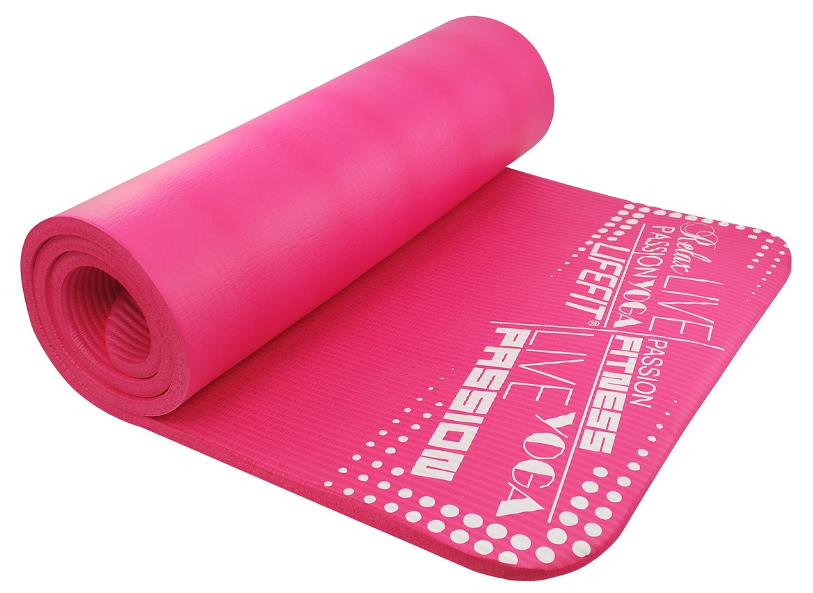 Podložka Lifefit Yoga Mat Exkluziv Plus růžová 1,5cm