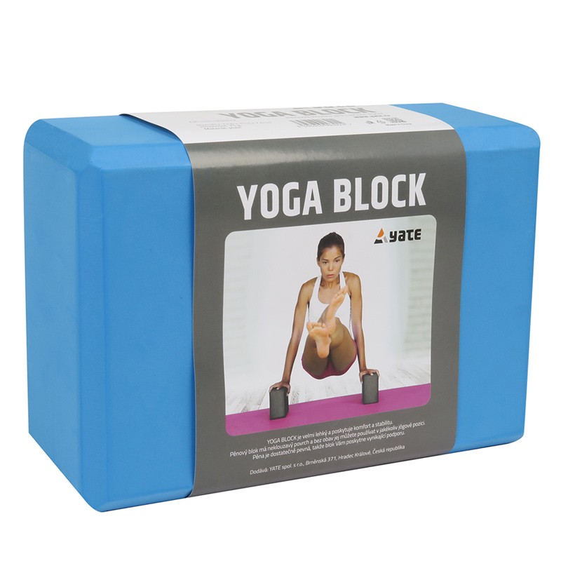 Pěnová kostka - Yoga Block Yate modrá 7,6cm