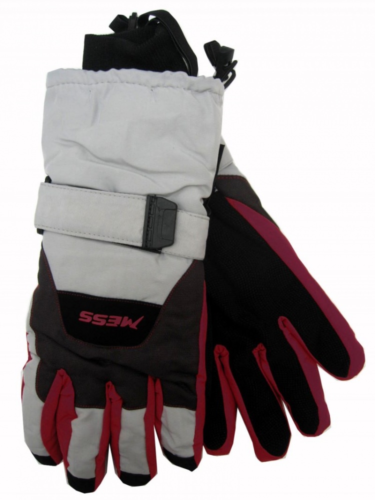 Pánské lyžařské rukavice Mess GS438 šedo-červené
