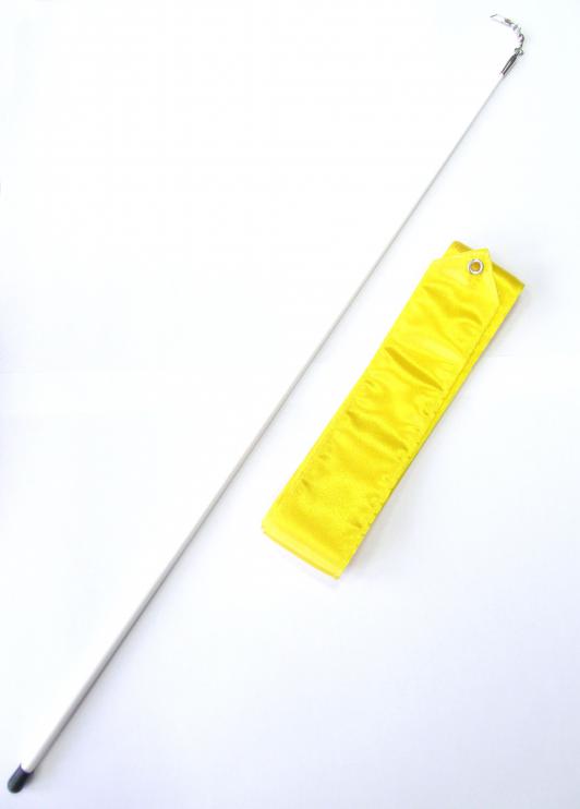 Gymnastická tyčka se stuhou Effea Official Fantasia 6m žlutá