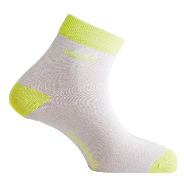 Ponožky Mund Cycling/Running bílo/žluté