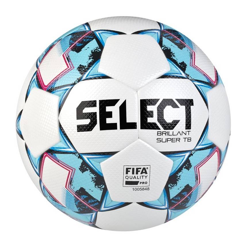 Fotbalový míč Select FB Brillant Super TB bílo-modrá vel.5