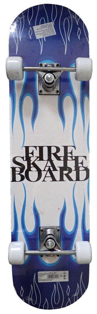 Skateboard acra bílo-modrý