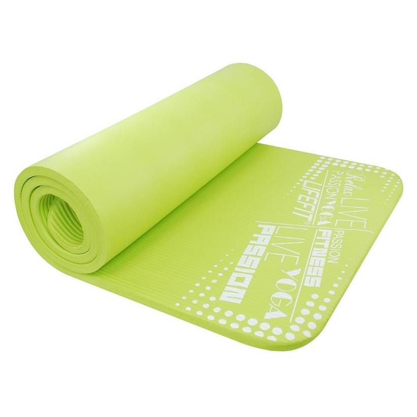 Podložka Lifefit Yoga Mat Exkluziv Plus zelená 1,5cm (Rozbaleno)