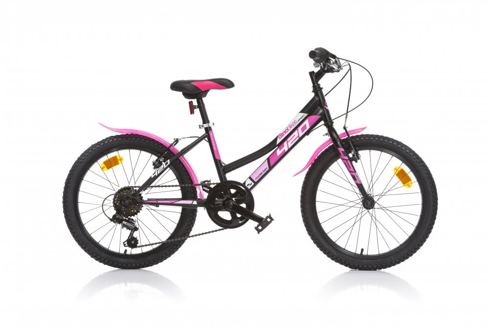 Dětské kolo Dino Bikes Aurelia 420D-04 černo růžové 20