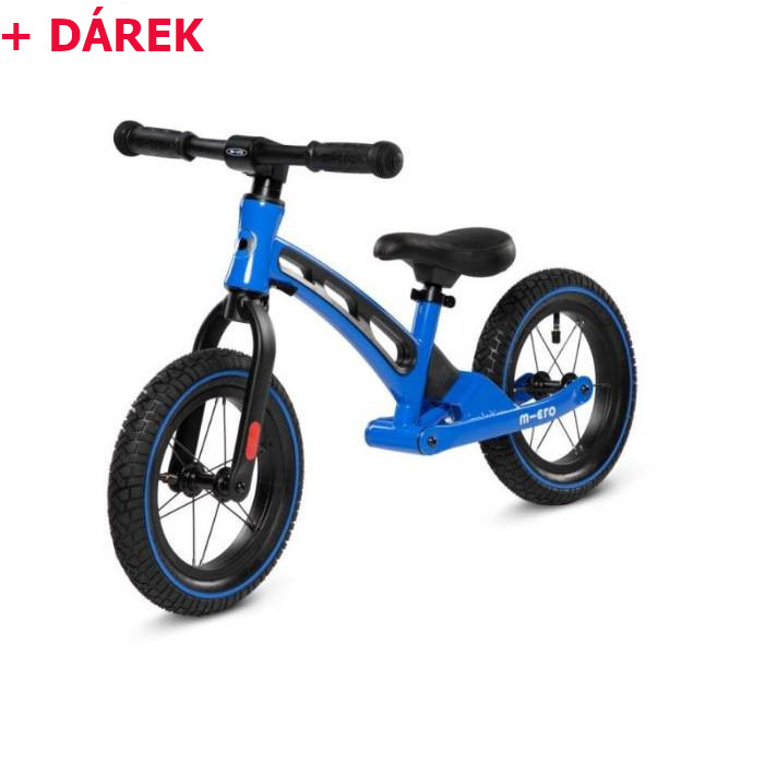 Micro Balance Bike Deluxe Blue + dárek plyšák