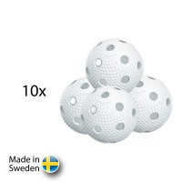 Florbalové míčky Salming Aero Ball White 10ks