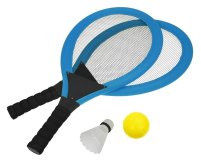 Set na plážové hry tenis/badminton modrá 