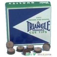 Lepená kůže Triangle cue tips-12mm