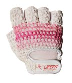 Fitness rukavice Lifefit Knit růžovo-bílé