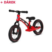 Micro Balance Bike Deluxe Red + dárek plyšák