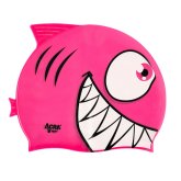 Dětská plavecká koupací čepice, PIRANHA, růžová