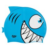 Dětská plavecká koupací čepice, PIRANHA, modrá